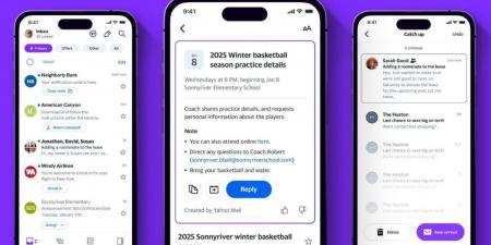 ياهو تطلق تطبيقًا جديدًا للبريد الإلكتروني مدعومًا بالذكاء الاصطناعي
