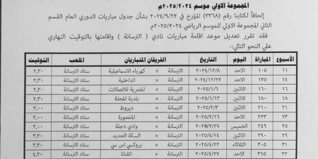 المواعيد الجديدة لمباريات الترسانة في دوري المحترفين - سعودي فايف