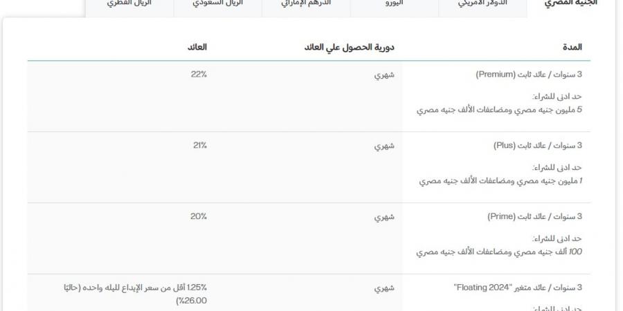 عائد شهري.. أسعار فائدة شهادات البنك التجاري الدولي CIB بالجنيه - سعودي فايف