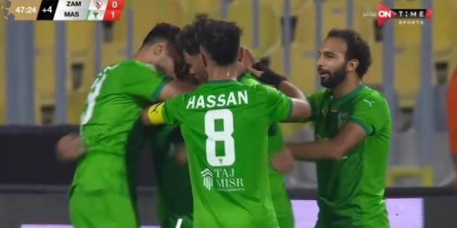 محمد الشامي يسجل الهدف الأول للمصري البورسعيدي في شباك الزمالك