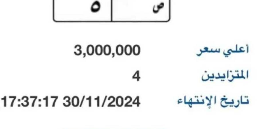 يصل سعرها 3 ملايين جنيه.. مزايدة على لوحة سيارة مميزة