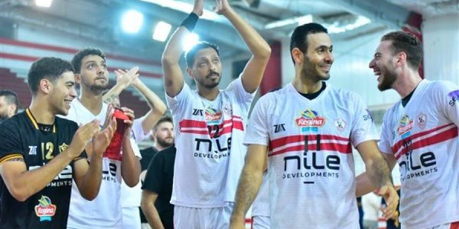 طائرة الزمالك يفوز على المقاولون العرب بثلاثية في منافسات الدوري الممتاز - سعودي فايف