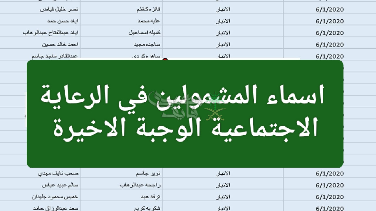 أسماء الرعاية الاجتماعية || خطوات الاستعلام عن أسماء المشمولين بالرعاية الاجتماعية الوجبة الأخيرة 2024 عبر منصة مظلتي