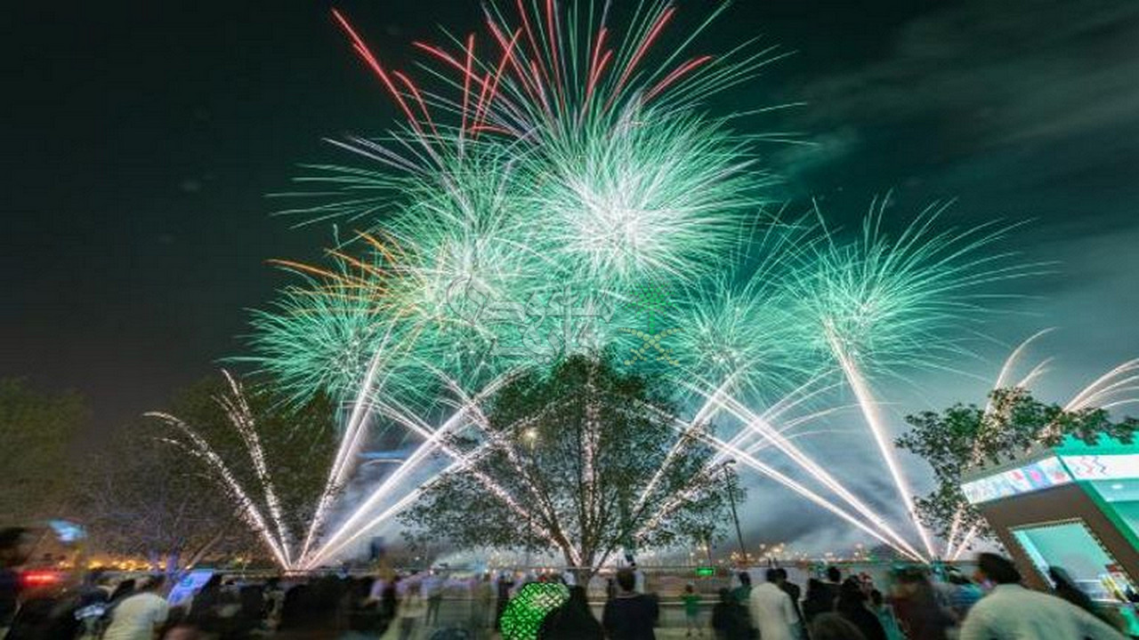 أماكن عروض الألعاب النارية في اليوم الوطني السعودي 95 لعام 2025