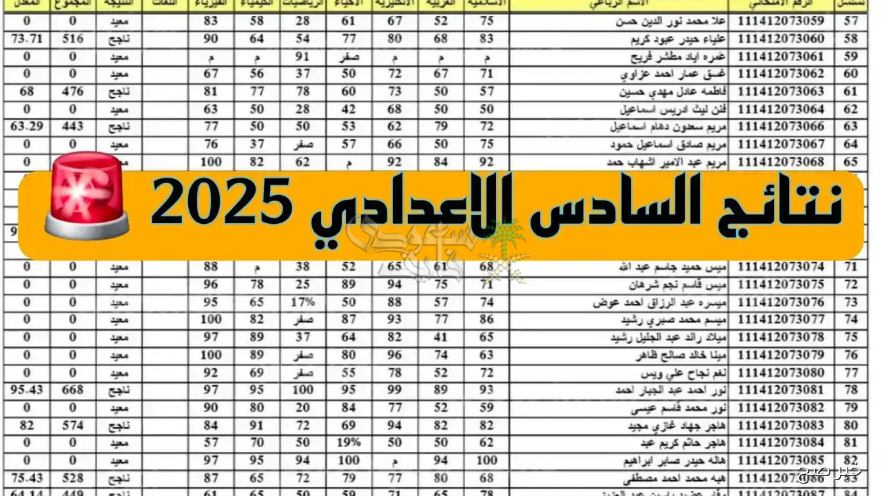 طريقة الاستعلام عن نتائج السادس الإعدادي الدور الثالث 2025 في العراق عبر moedu.gov.iq