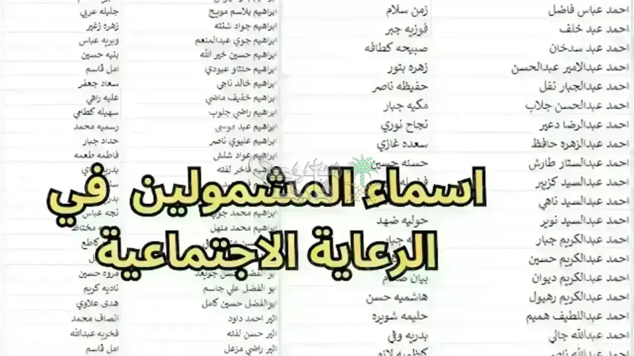 رابط الاستعلام عن أسماء المشمولين بالوجبة السابعة للرعاية الاجتماعية 2025