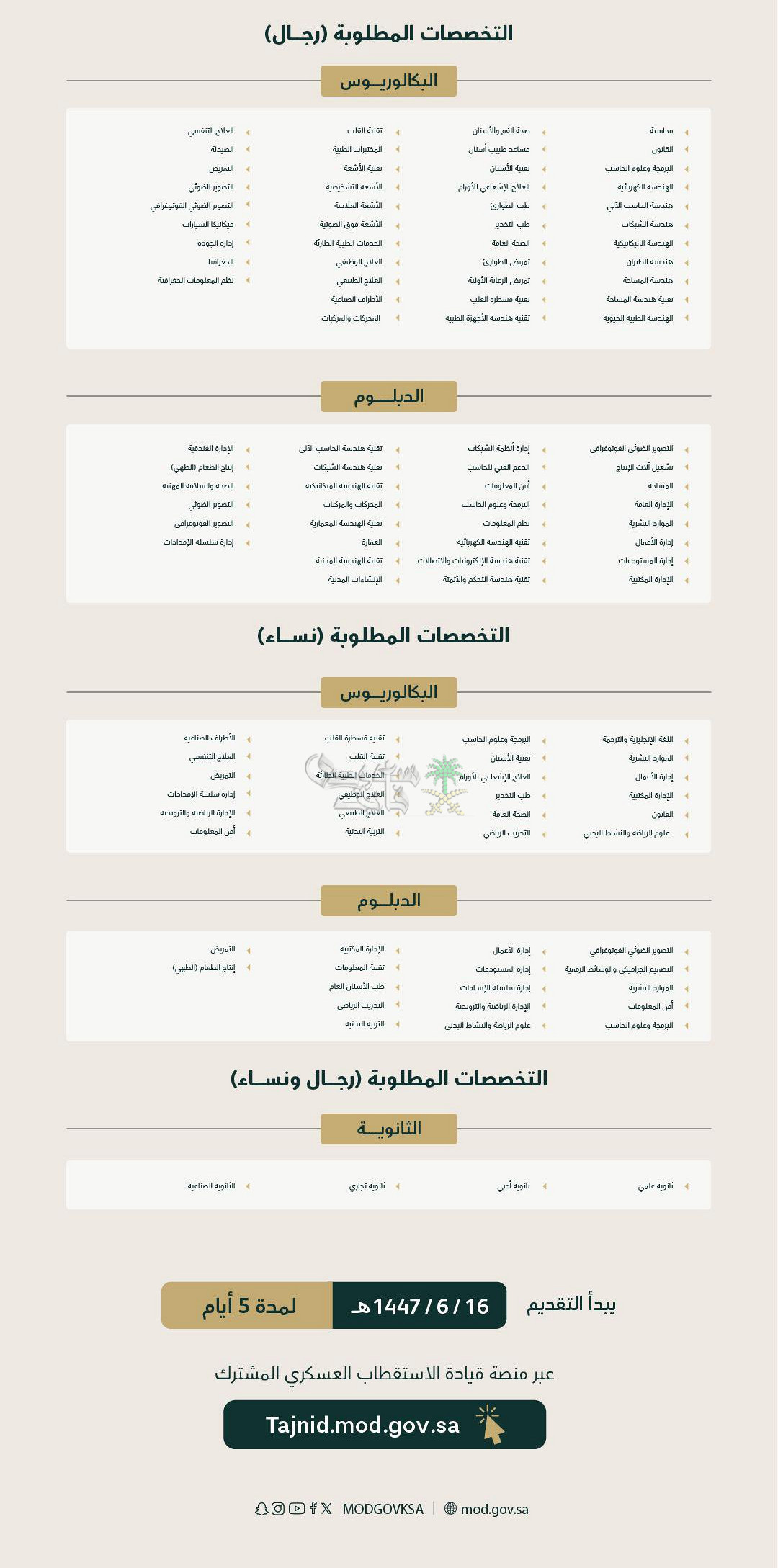 وظائف وزارة الدفاع 2025